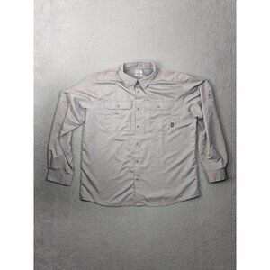 Mountain Hardwear Shirt Mens XXL Canyon Long Sleeve Vented Fishing Hiking Gray